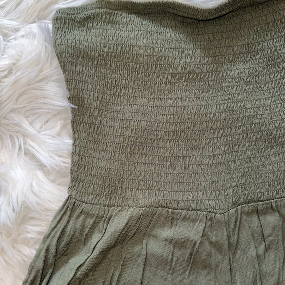 Garage Green Strapless Romper - Picture 2 of 3